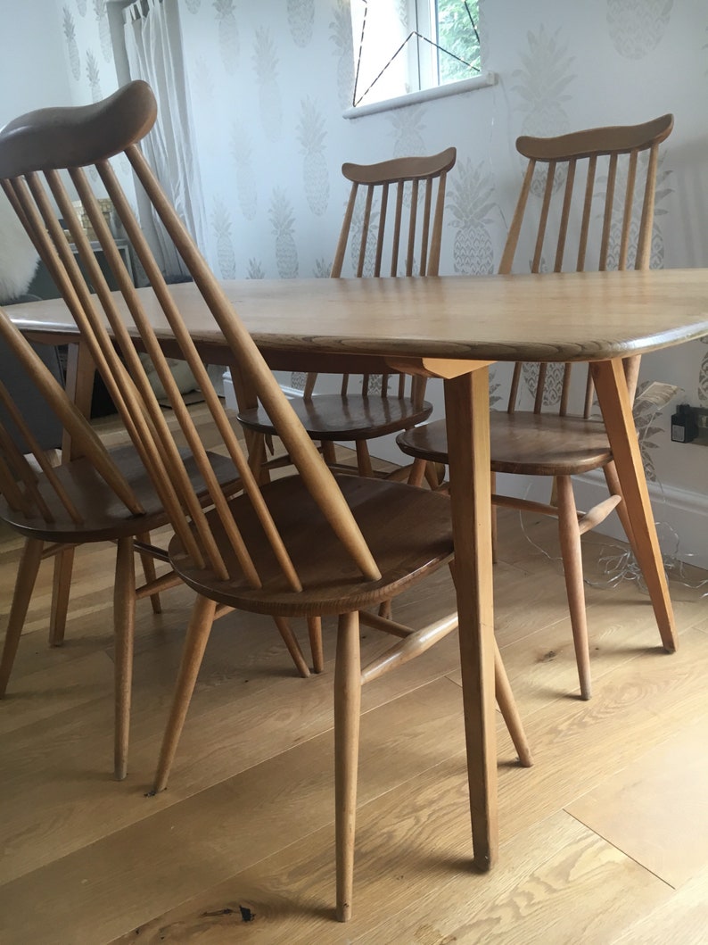 Ercol Dining Table Ercol Windsor Plank Dining Table Etsy UK