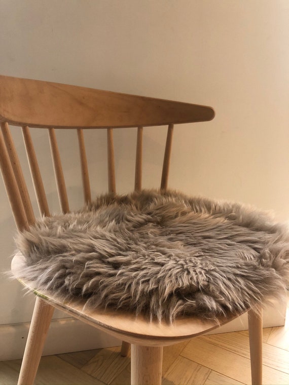 Taupe Sheepskin Seat Pad , Luxury Sheepskin Cushion, Seat Pad, Genuine  Sheepskin Chair Cushion, Office Chair , Home Office 