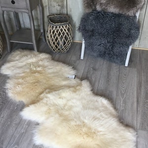 Oyster cream sheepskin genuine sheepskin rug double. Luxury fleeces, Create hygge image 1