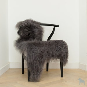 Gorgeous Dark Grey Sheepskin Rug, Superior soft thick fleece, Icelandic Luxury Sheepskin, Hygge, fur rug, interior decor