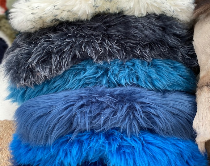 Rug White Shaggy Navy Tips Fur Faux Fur 8'x10' Etsy