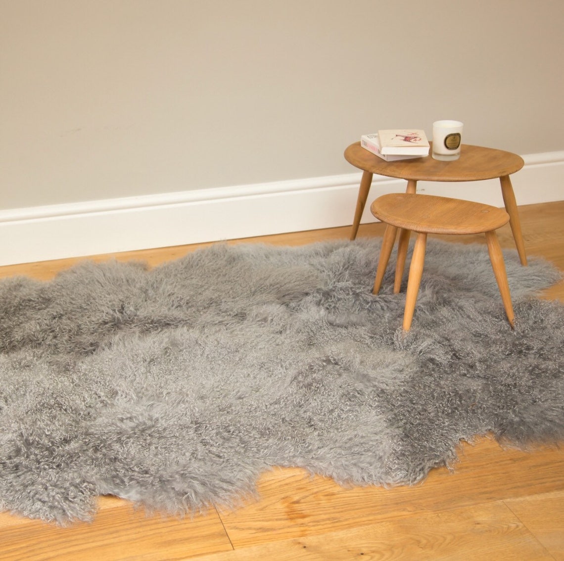 Dark green sheepskin rug teal green rug large sheepskin Etsy