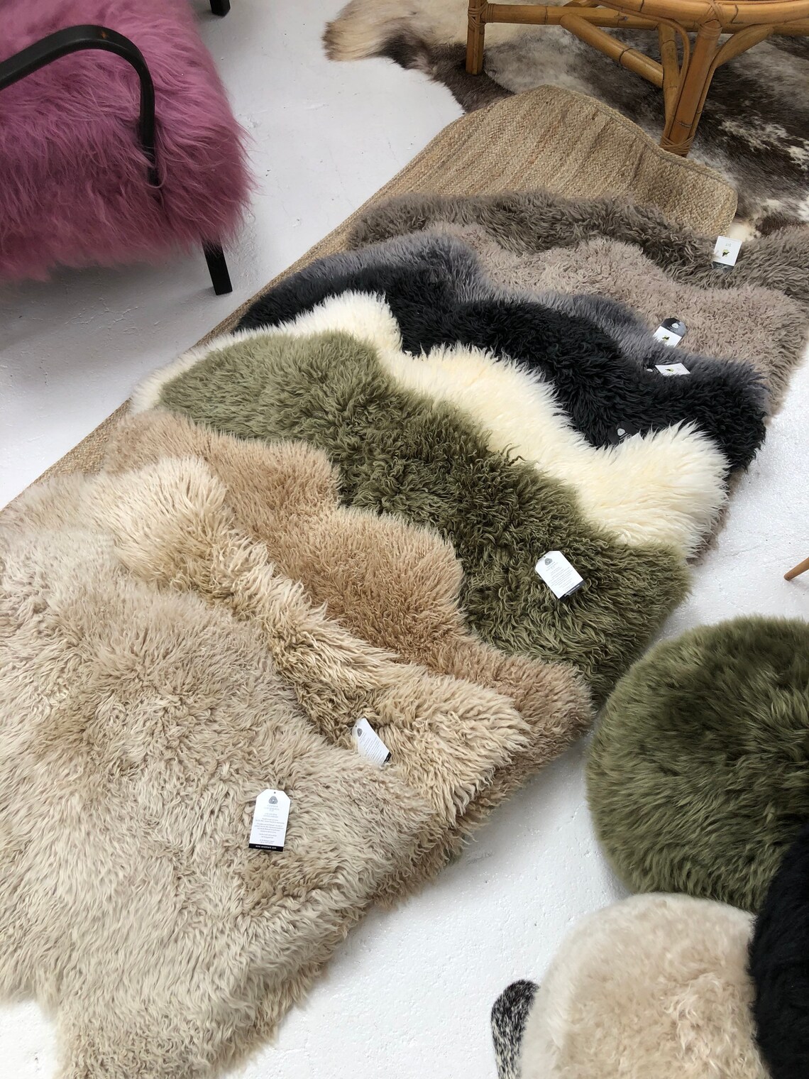 Curly Sheepskin Wool Rug Shaggy Sheepskin Genuine Sheepskin - Etsy