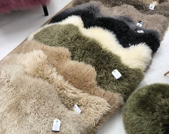 Curly sheepskin, wool rug, shaggy sheepskin, genuine sheepskin rug, single curly wool sheepskin, chair ties optional , wool rug, home