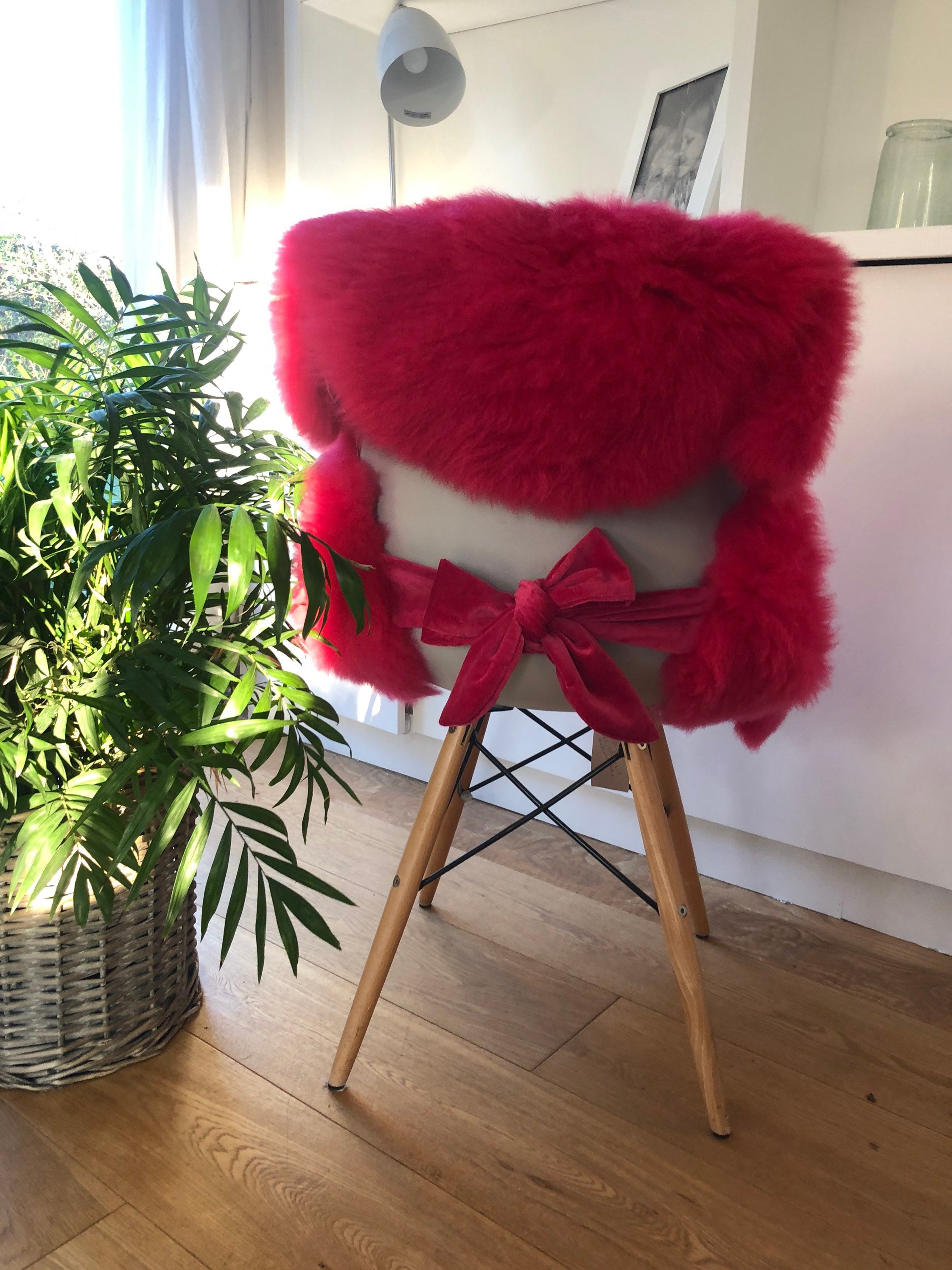 Forest green sheepskin rug dark green sheepskin botanical Etsy