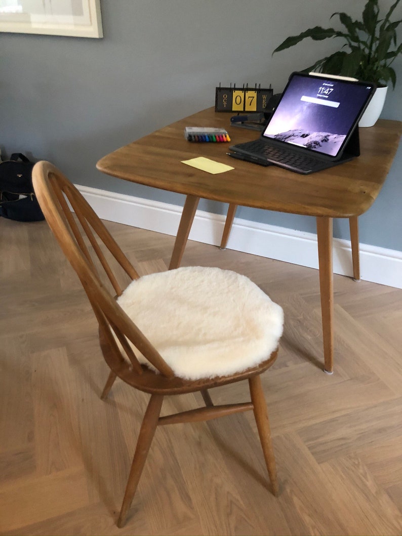 Sheepskin seat pads genuine sheepskin home office working Etsy