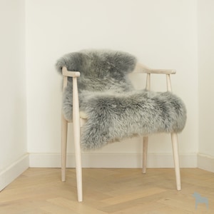 Silver Grey Sheepskin Rug, Superior soft thick pelt,  Australian Luxury Sheepskin, Hygge, fur rug, interior decor