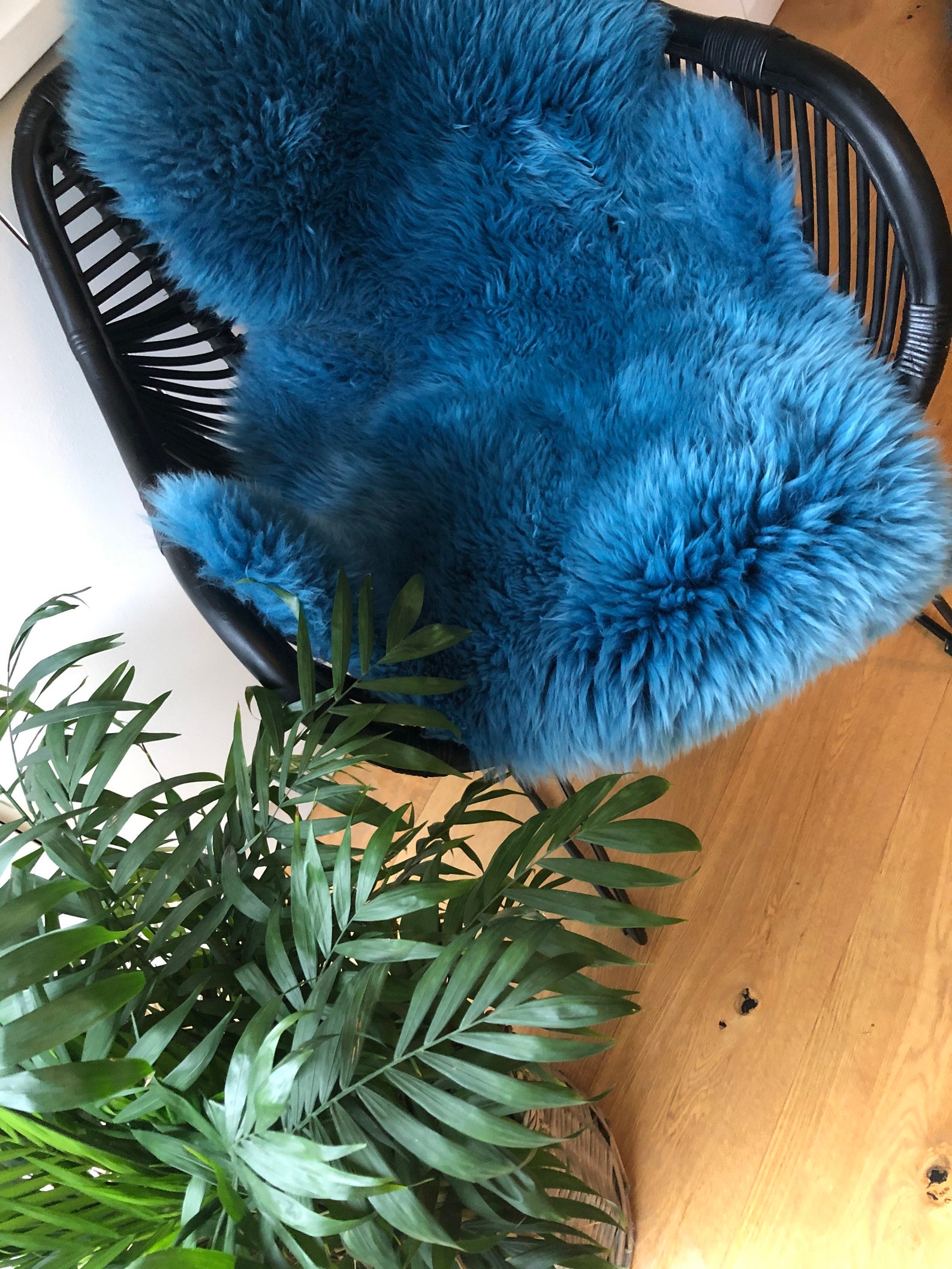 Blue Sheepskin Rug Sea Bluegreen Rug Blue Fur Rug Bed Etsy UK