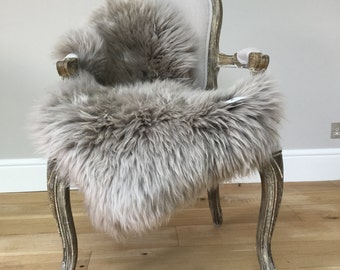 Pale grey ,  Sheepskin Rug Throw. Unique! Superior Quality Australian Sheepskin, chair cover, carpet, home decor, interiors
