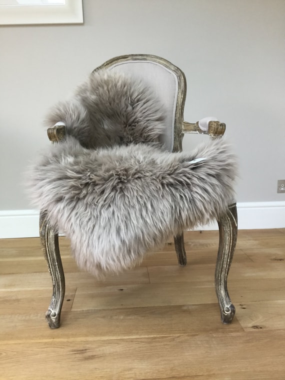 Pale Grey Australian Sheepskin Rug, Home Decor Throw