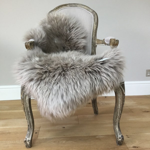 Pale grey ,  Sheepskin Rug Throw. Unique! Superior Quality Australian Sheepskin, chair cover, carpet, home decor, interiors