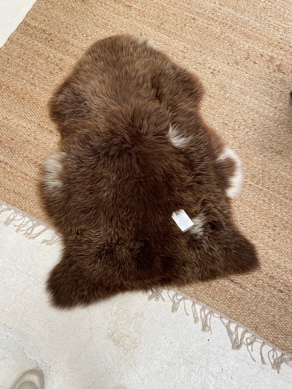 Tapis peau de mouton, 3 peaux, Blanc naturel - Tannage écologique
