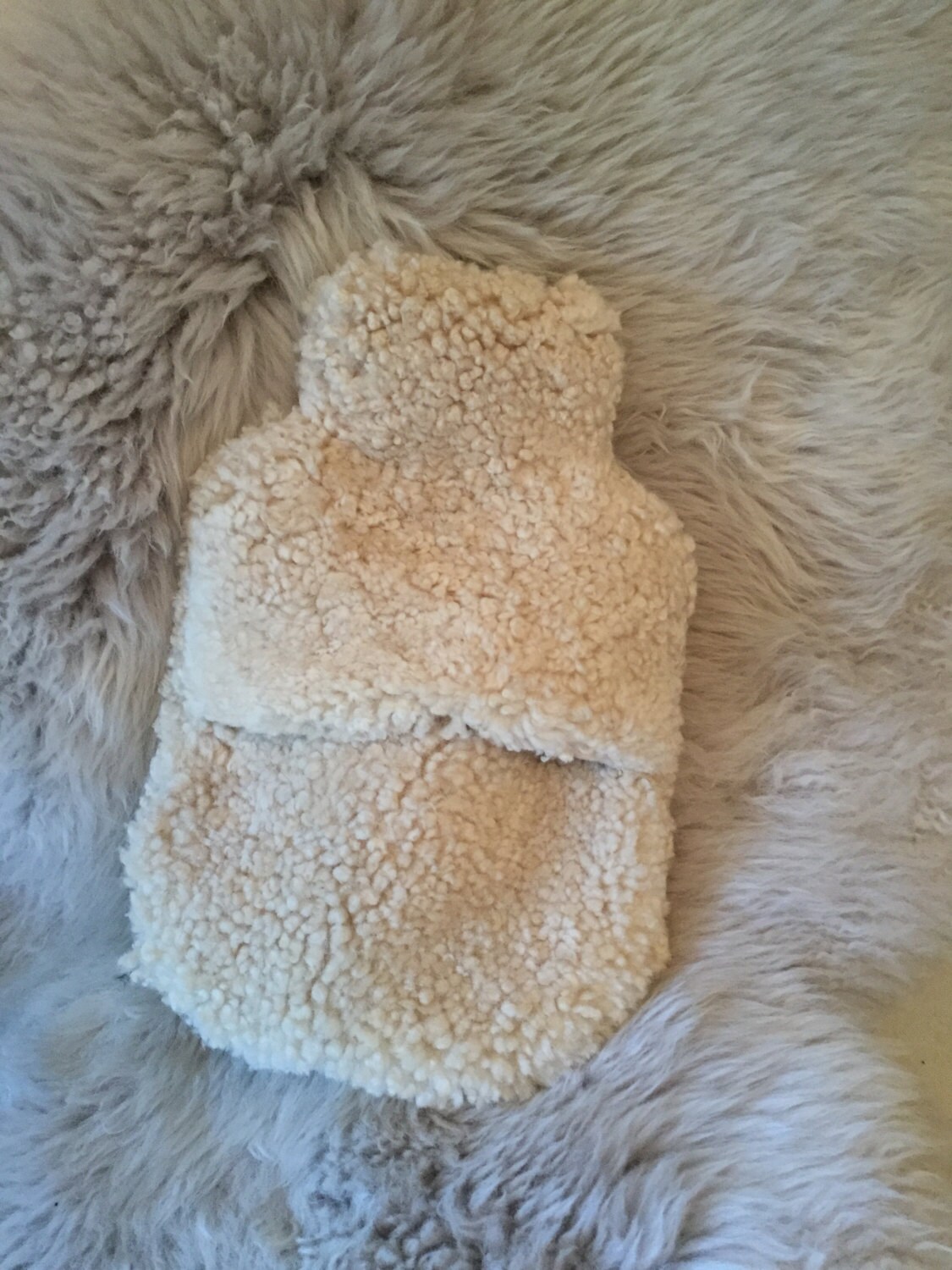 Sheepskin Hot Water Bottle Cover 'hottie' Natural Etsy UK
