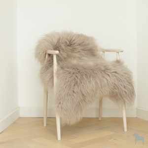 Gorgeous Light Taupe Sheepskin Rug, Superior soft thick fleece, Icelandic Luxury Sheepskin, Hygge, fur rug, interior decor