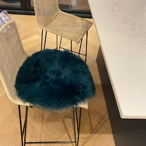 Teal sheepskin seat pad , genuine sheepskin seat pad , teal sheepskin , teal accessories, seat pad , dark green sheepskin