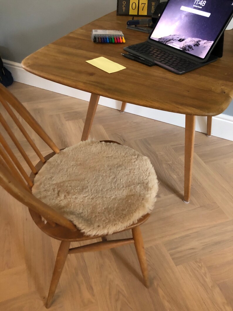Sheepskin seat pads genuine sheepskin home office working Etsy