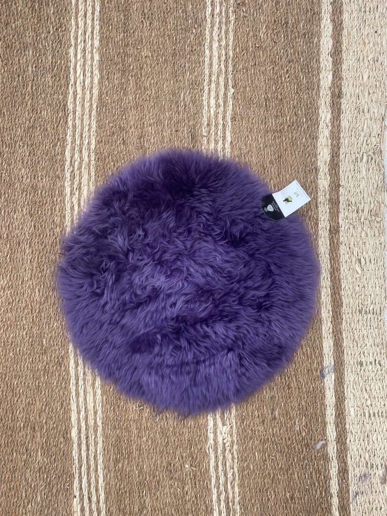 Purple Sheepskin Seat Pad Sheepskin Seat Pad Purple Etsy UK