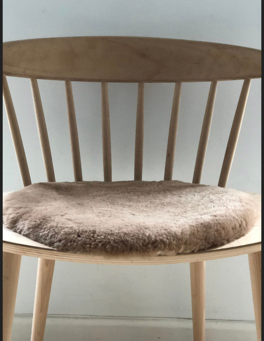 Shearling Sheepskin Seat Pad , Genuine Sheepskin, Neutral Taupe Seat