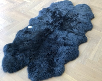 Large Navy Blue Rug - Etsy