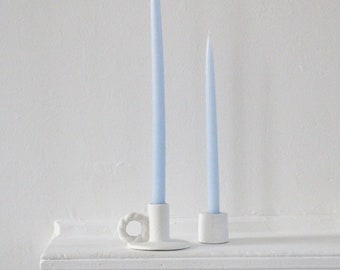 12" Long Taper Candle Sticks Pastel  Blue Candles, Traditional Candles, spring Décor, Wedding Ceremony, Home Accessories, Candle Pairs Set