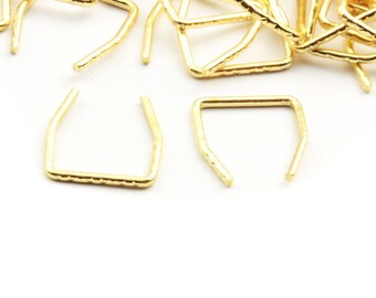 vintage gold tone chandelier nail head pins prism hangers 22mm 200 Lot