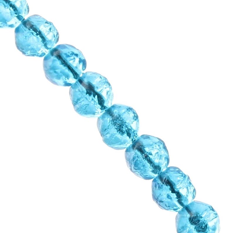 approx 5 mm 200 x vintage Opaque Blue Glass Round Beads