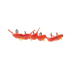 Lot 6 Stück Tschechische Antike Micro Lampwork roten Glasvogelohrringe Anhänger Perlen