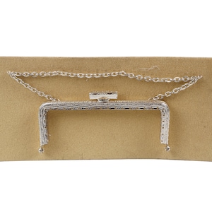 kleine Vintage Tsjechische jaren '50 Clutch Purse zilveren t Frame Bruiloft Accessoires voorbeeldkaart