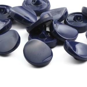 lote 13 projetos de costura botões de vidro côncavos azul escuro 23 mm tcheco vintage