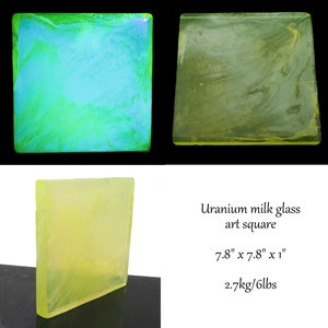 Czech uranium milk glass block design lampwork beading craft art installation