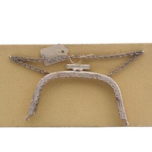 Vintage Tsjechische jaren 40 avondtasje portemonnee frame bruiloft accessoires voorbeeldkaart