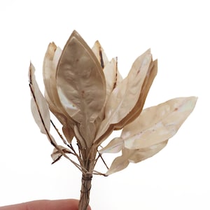 Lotto di spille vintage con petali di fiori di carta, foglie, steli, cappelli da sposa