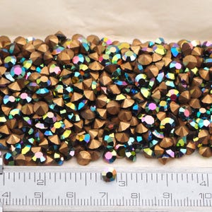 Lot 720 pcs, ss20, 4.6 mm, Czech Vintage Vitrail Machine Cut glass Chatons faceted loose stones rhinestones