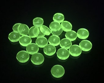 24 Czech vintage Uranium rondelle glass beads 8mm