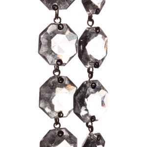 Chandelier prism 77mm Czech full cut teardrop octagon crystal glass beaded