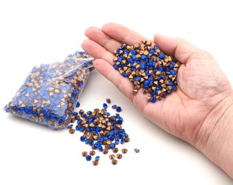 Lot 350 stuks SS 28, 6 mm saffierblauw Tsjechische vintage machinaal geslepen glas Chatons