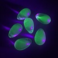 lot 6pcs 23 mm Vintage Czech uranium green bicolor glass grape Chandelier lamp teardrop prism beads
