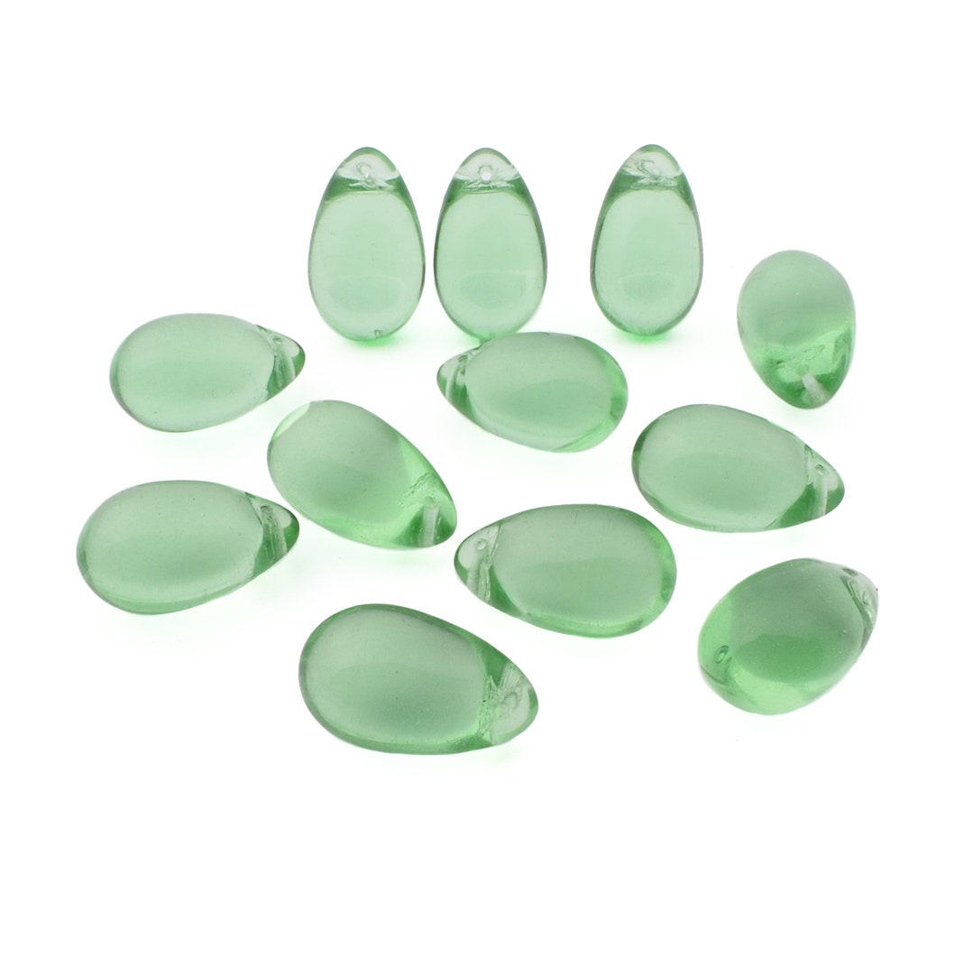 Lot 12pcs 23 Mm Vintage Czech Green Glass Grape Chandelier Fruit Lamp