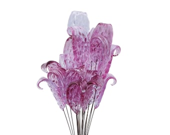 Alexandrite Flower Leaf glass HEADPIN (1 bead) Czech lampwork