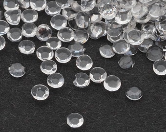 3000 Vintage Czech crystal clear round flatback micro glass rhinestones 2mm