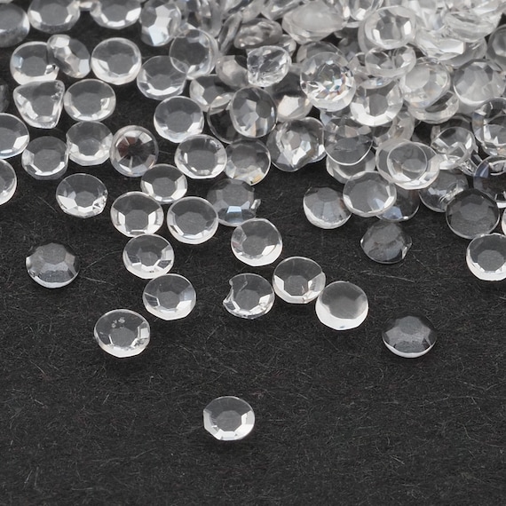 3000 Vintage Czech Crystal Clear Round Flatback Micro Glass Rhinestones 2mm  