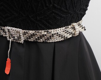 Vintage 1980s Glitter Belt: Crystal Buckle Disco Belt - Etsy