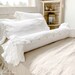 lyndamd reviewed White Ruffled Linen Bolster Pillow Cover, White Linen Bedding, Shabby Chic Bedding, Farmhouse Decor