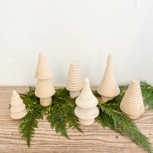 Wood Christmas Tree Set Modern Farmhouse Hyyge Holiday Decor - Etsy