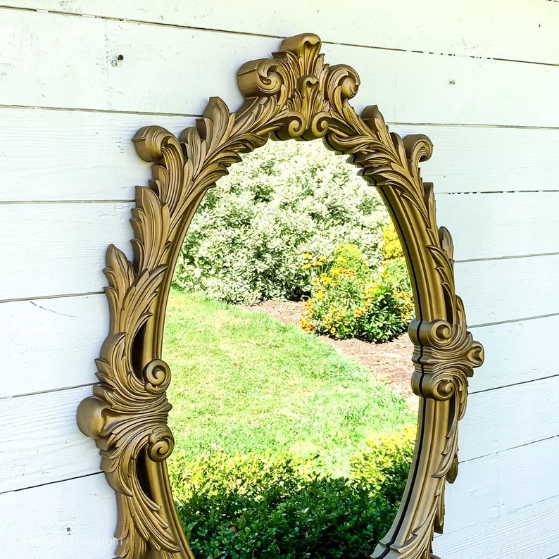 Oval Wall Mirror Bathroom Vanity Mirror French Farmhouse Etsy