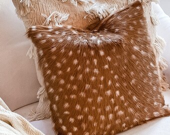 deer fur pillow