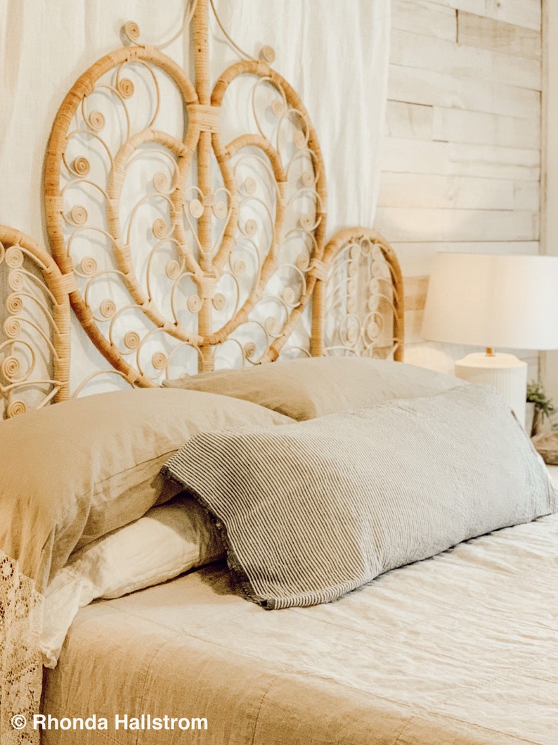 Antique Linen and Crochet Lace Pillow Shams/ French Shabby Etsy