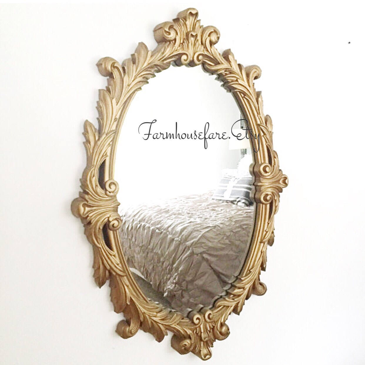 Oval Wall Mirror Bathroom Vanity Mirror french Farmhouse Etsy