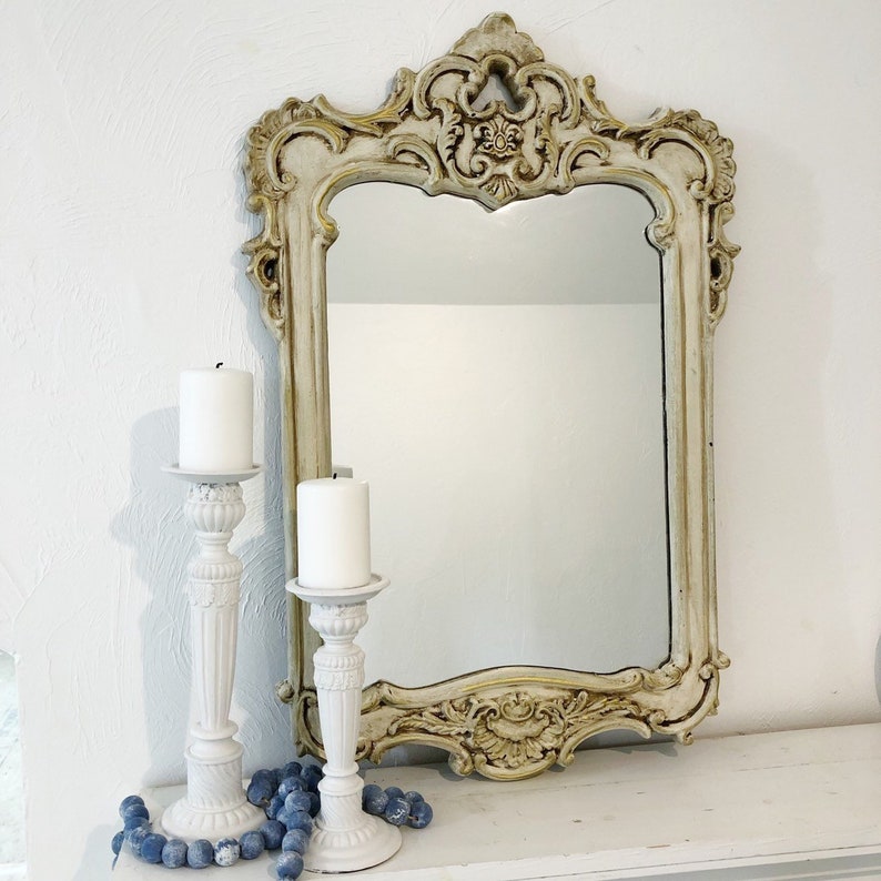 French Country Bathroom Mirror Vanity Cream For Wedding Gift