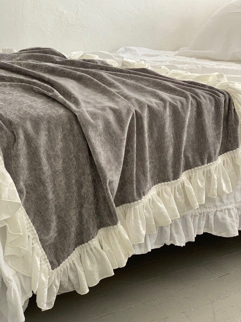 Velvet Throw Blanket Large Throw Blanket Shabby Chic Etsy